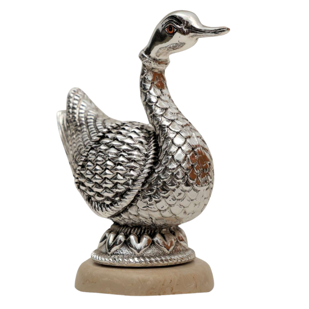 Grace & Elegance: Silver-Plated Pack of 2 Ducks for Luxurious Home Décor