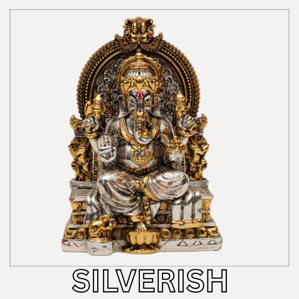 Elegant Silver-Plated Lakshmi Ganesh Idol Set – Perfect for Diwali, Pooja & Gifting