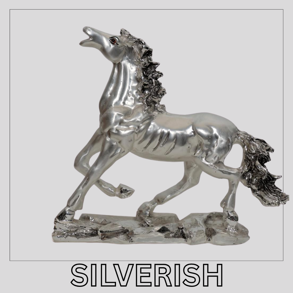 Grace & Elegance: Silver-Plated Horse for Luxurious Home Décor (Pack of 2)