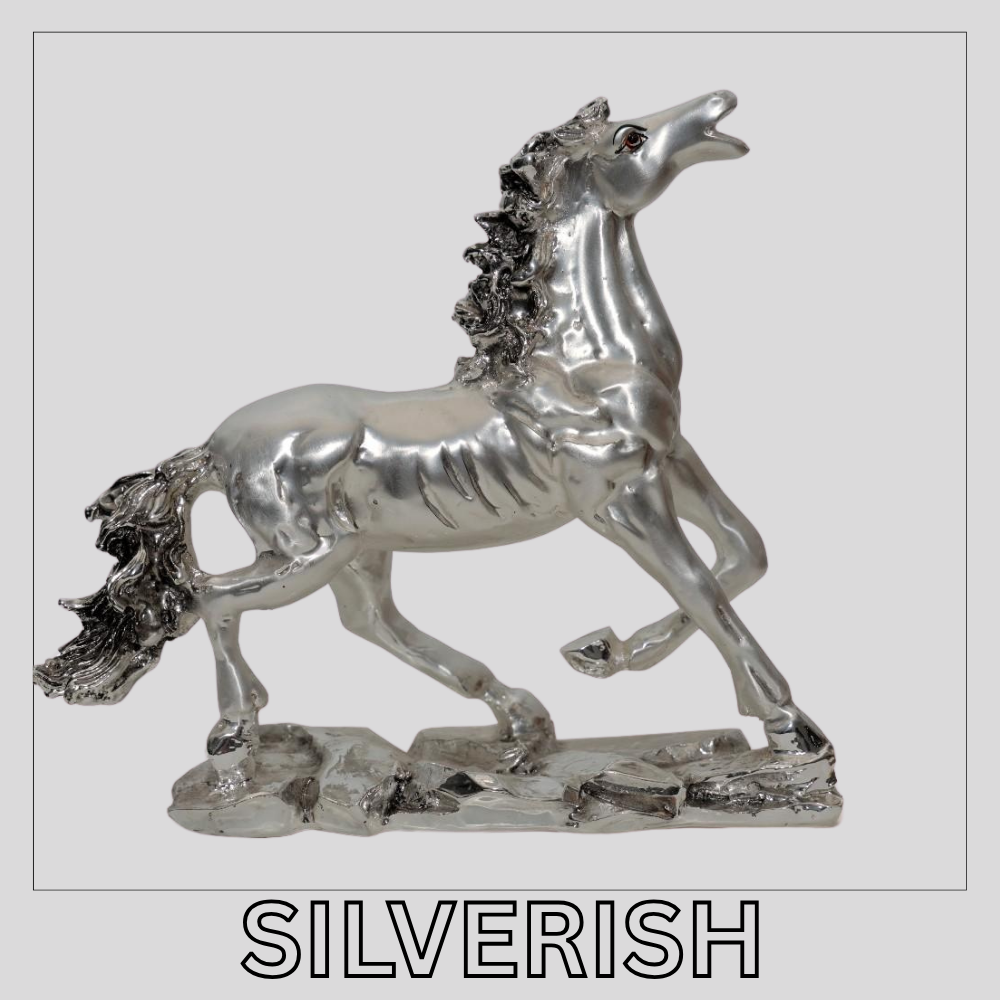 Grace & Elegance: Silver-Plated Horse for Luxurious Home Décor (Pack of 2)