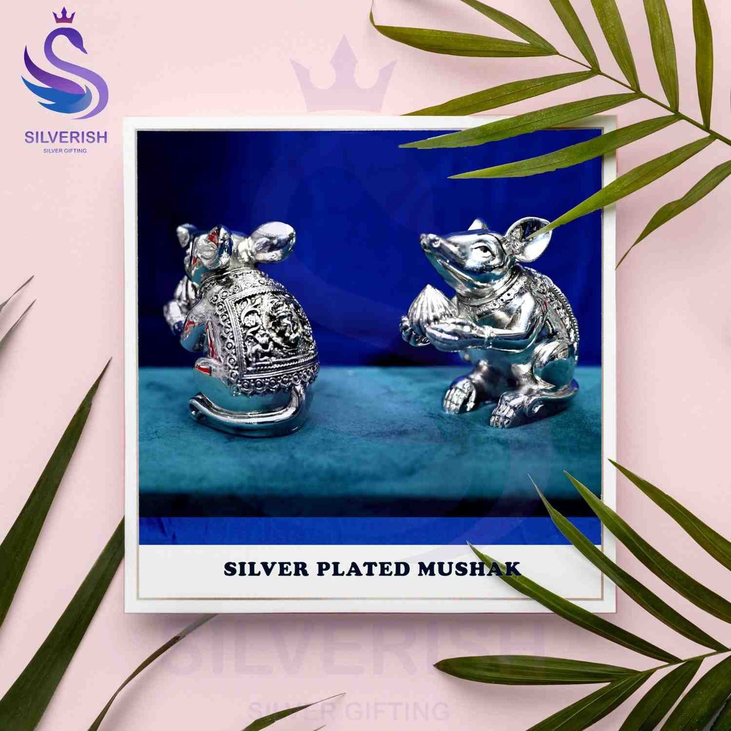 Grace & Elegance: Silver-Plated Mushak for Luxurious Home Décor