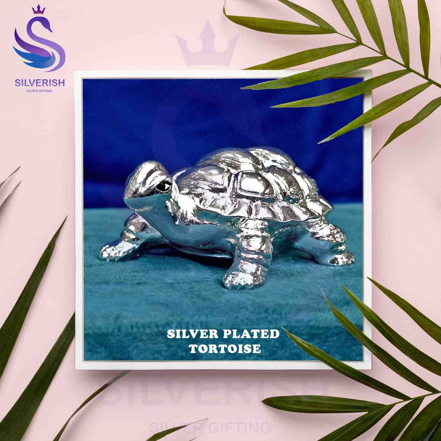 Grace & Elegance: Silver-Plated Tortoise for Luxurious Home